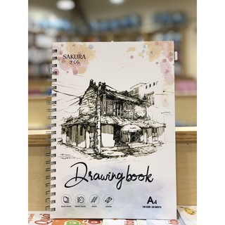 Vở Vẽ Sakura 50 Tờ khổ A4 (Gáy dọc)