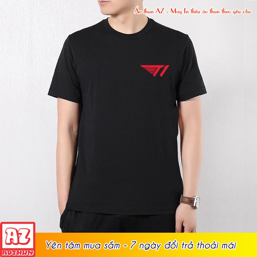 Áo Thun LMHT Liên Minh Huyền Thoại in logo T1 SKT 2020 - Màu đen tici M2724
