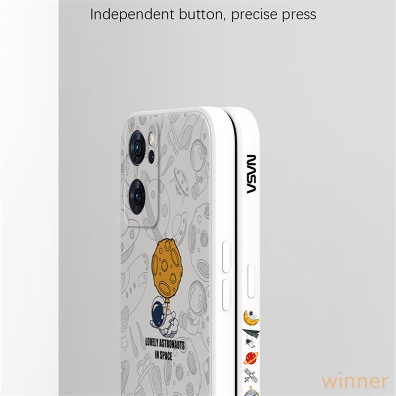 Ốp Lưng OPPO Reno6Z Reno7 A76 A96 Reno7z A95 Reno5F A74 Reno7pro Reno4F Reno4 Reno5 Ốp điện thoại in họa tiết phi hành gia cho TKR