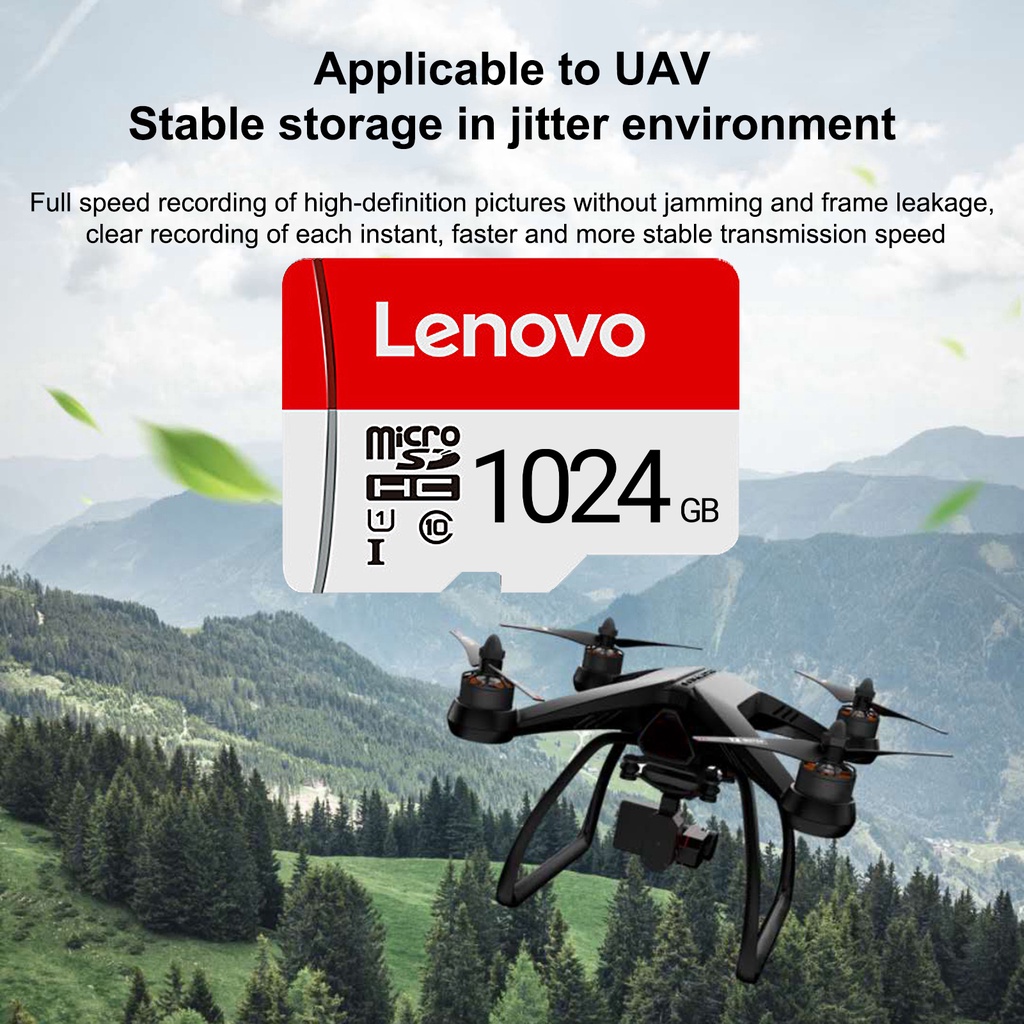 Cá Tuyết| Thẻ Nhớ Lenovo 512GB 1TB Tốc Độ Cao Chống Nước Chống Nam Châm Cho MP3/MP4