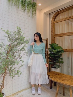 Chân váy voan xếp ly 2