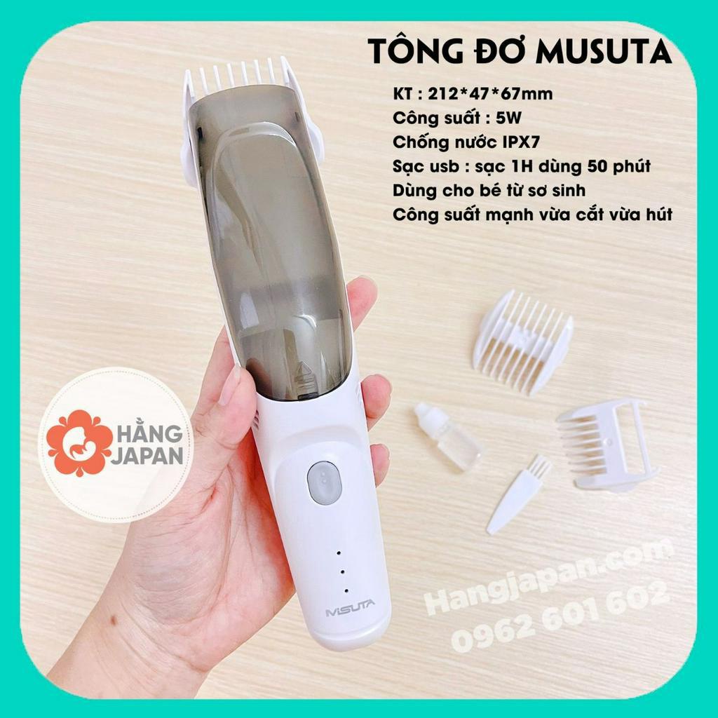 Tông đơ Misuta HK2119 màu trắng có hút tóc ( Babys Hair Trimmer)