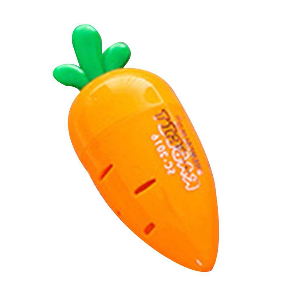 Adorable Carrot Style Plastic Manual Removable Easy Cleanup Student Pencil Sharpeners Color Random