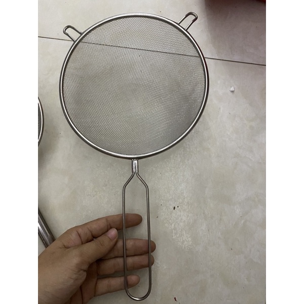 Rây lọc cháo ăn dặm cho bé, rây lọc thức ăn inox size 14cm và 18cm