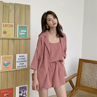 [FREESHIP] [combo 3 món] ÁO 2 DÂY + ÁO KHOÁC KIỂU VEST + QUẦN SHORT NỮ GIẢ VÁY | MÃ A20