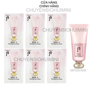 Sữa rửa mặt cấp nước kiềm dầu whoo hồng Hydrating foam cleanser 3ml
