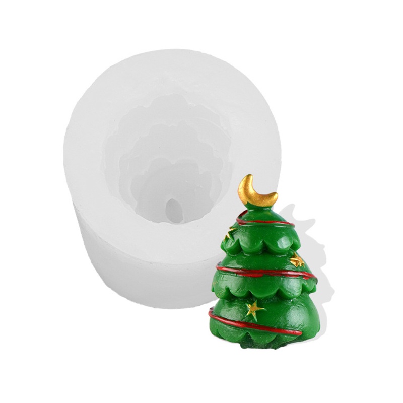 Khuôn silicone tạo hình làm xà phòng hình cây thông Noel 3D DIY