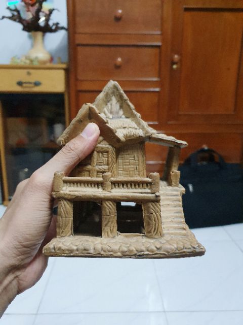 NHÀ TRANG TRÍ HỒ CÁ NON BỘ 14x11x14cm