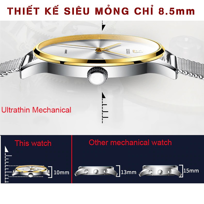 Đồng Hồ Nam BUVATI P8849, Thiết Kế Đậm Chất Anh Quốc, Máy Nhật Siêu Bền