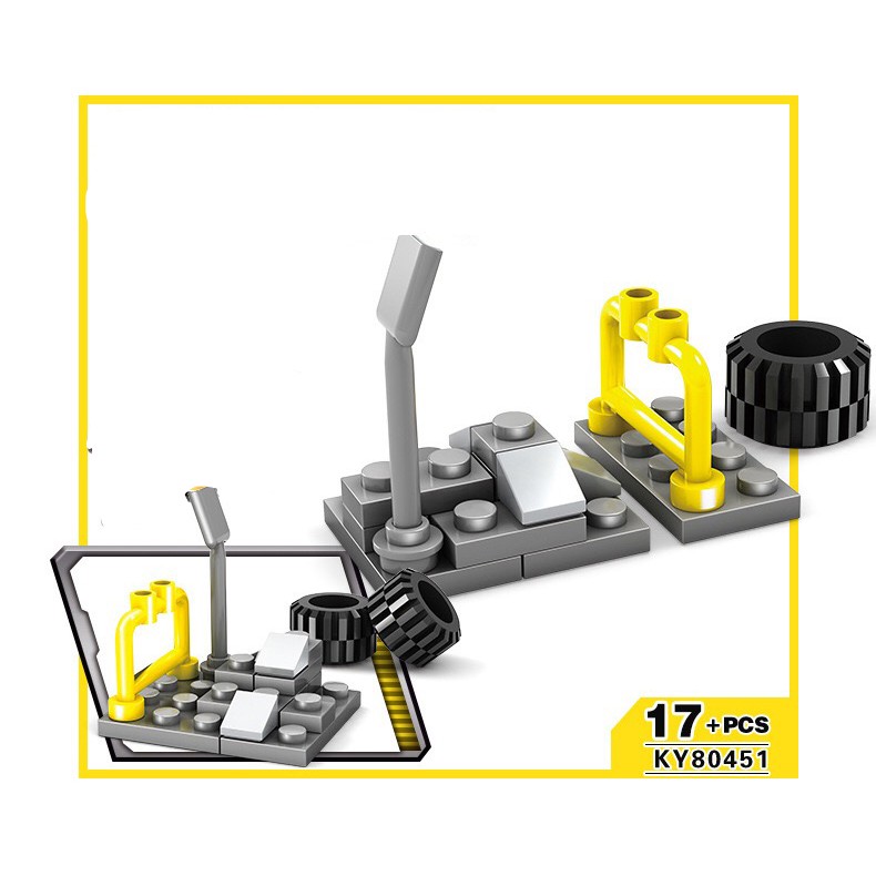 Bộ Lego đội xây dựng thành phố gồm 16 mô hình