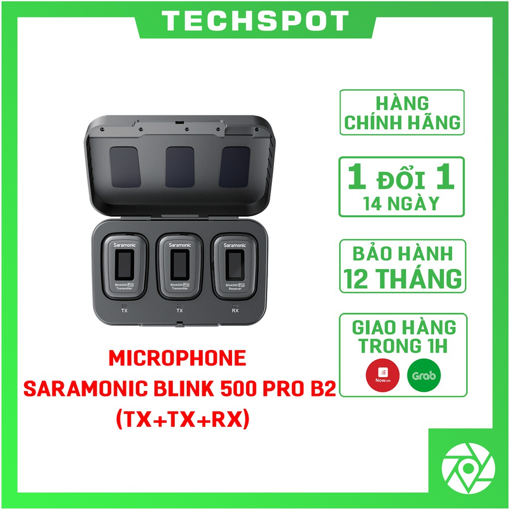 Microphone Saramonic Blink 500 Pro B2 (TX+TX+RX) Chính Hãng Bảo Hành 12 Tháng