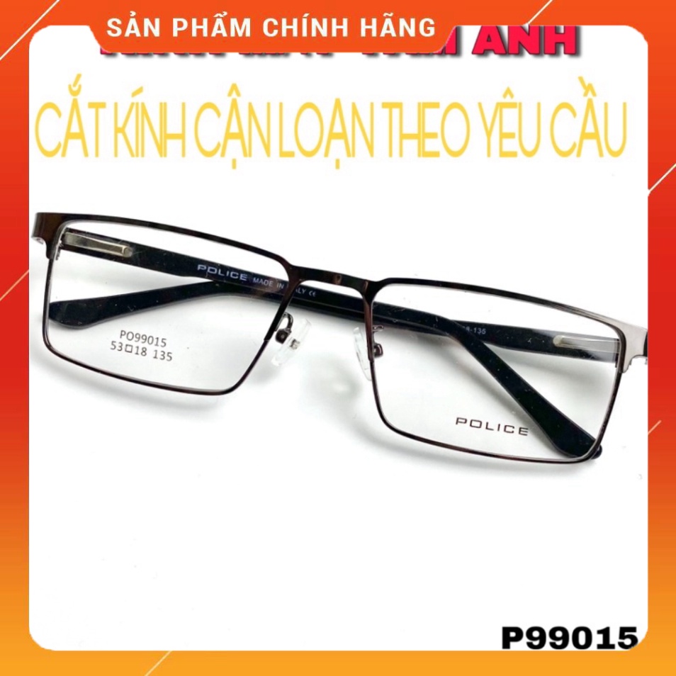 Gọng kính police titanium dáng vuông - nhận cắt mắt cận viễn loạn ( giá tốt )