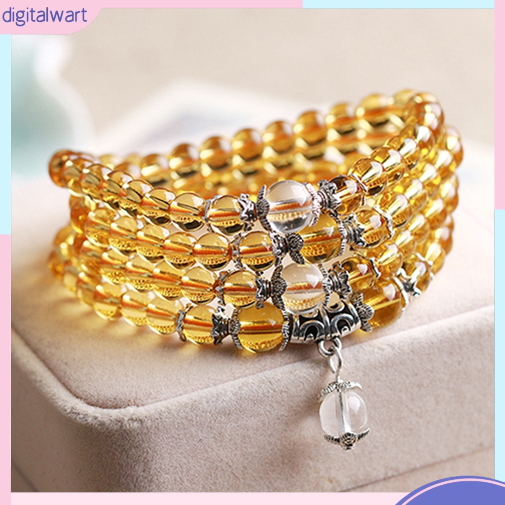 Vòng đeo tay dây chuỗi hạt trong suốt nhiều màu sắc 6mm sành điệu thời trang dành cho nữ