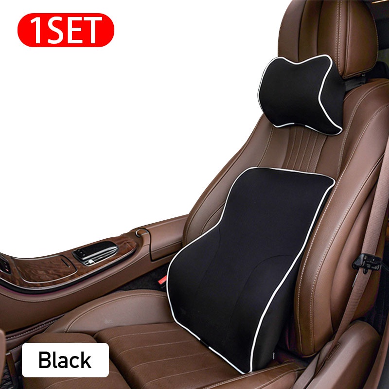 Gối đệm tựa cổ/ lưng xe hơi SEAMETAL bằng cao su non hỗ trợ thắt lưng bảo vệ phần cổ