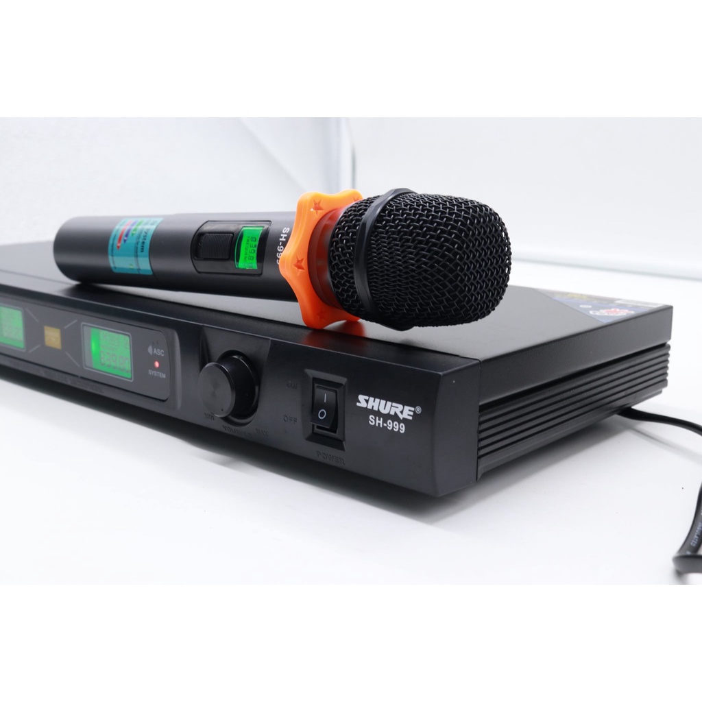 Micro không dây karaoke Shure - sh999. Chống hú chồng ồn, loại bỏ tạp âm dành cho gia đình bạn