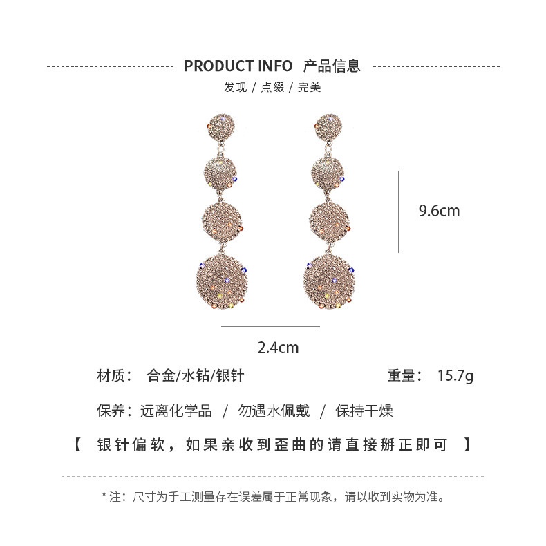 Bông Tai Mạ Bạc 925 Dáng Dài Đính Đá Kim Cương Thời Trang Đơn Giản