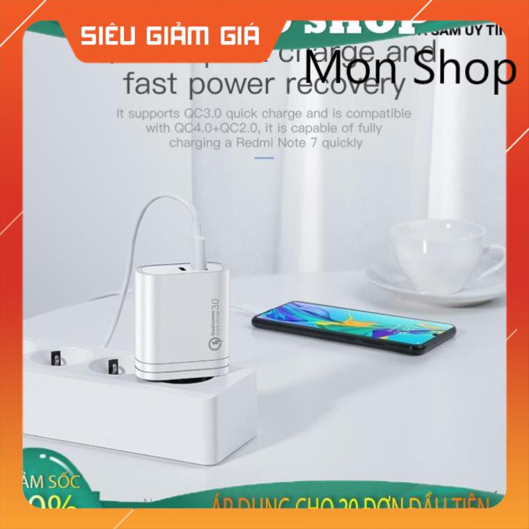 Cốc Sạc Nhanh 2 Cổng USB - Type C QC3.0 KuuLaa 36W dành cho Xiaomi Iphone Huawei OPPO MON SHOP SHOP