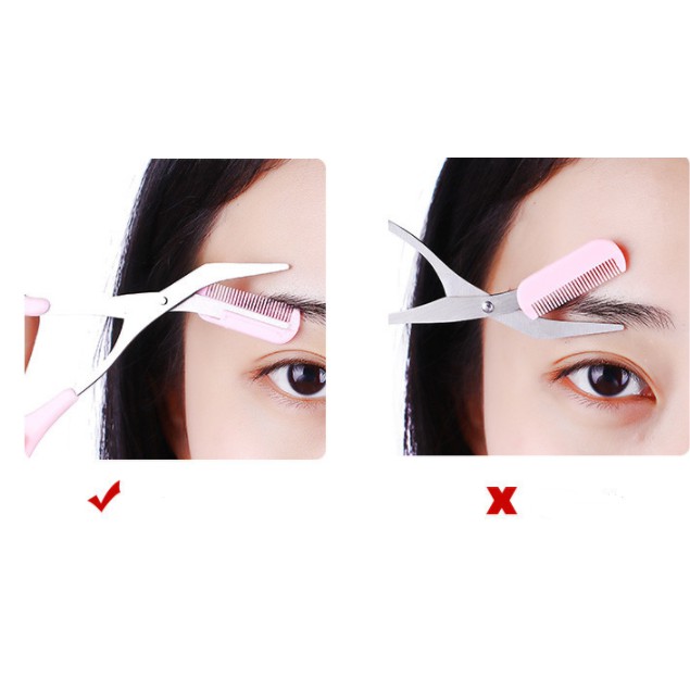 Bộ Dụng Cụ Cắt Tỉa Lông Mày Có Lược Nhỏ Tiện Dụng