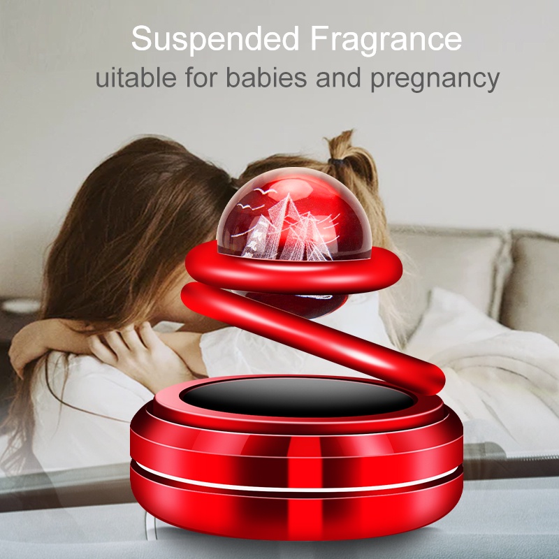 Nước Hoa Xoay Năng Lượng Mặt Trời Hương Thơm Lâu Cao Cấp Sang Trọng Trang Trí Xe Hơi