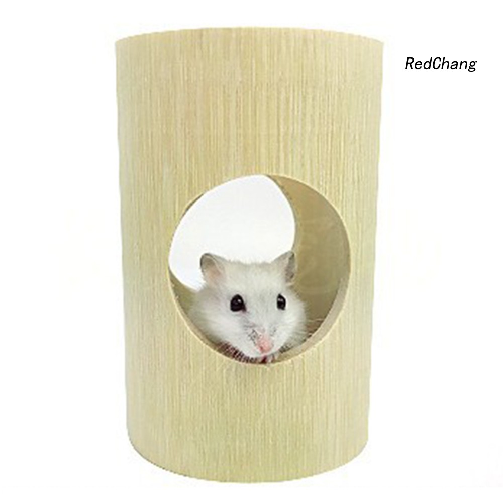 Ống Đường Hầm Gỗ Tre 2/ 4 Lỗ Cho Chuột Hamster