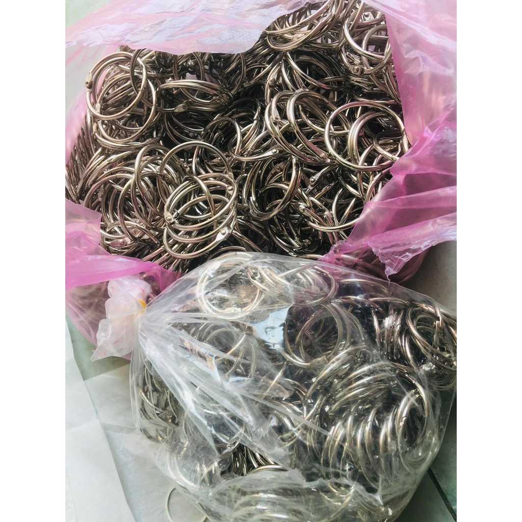 100 khoen tròn các loại dùng treo màng cửa xâu flashcard