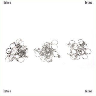 Set 10 móc khóa nhôm hình tròn DIY kích thước 25mm 3 phong cách