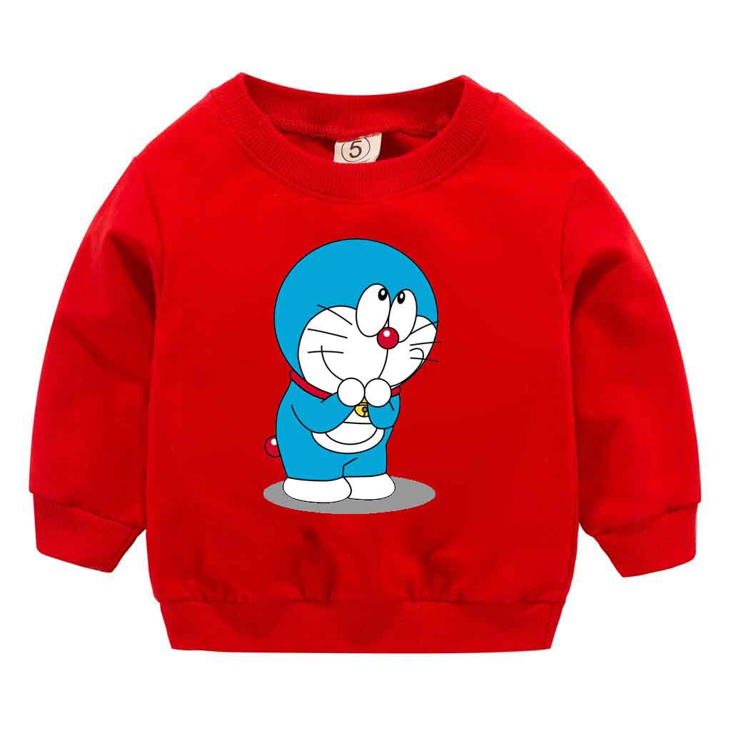 Áo nỉ cho bé in doramon, dễ thương , thời trang bé trai , gái, size 8kg tới 85kg