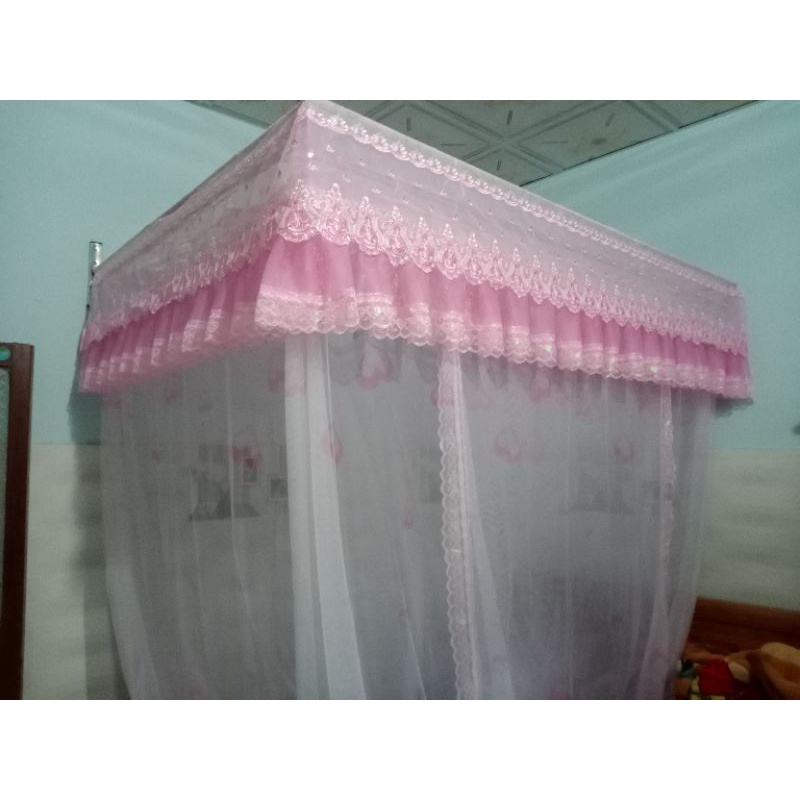 Mùng tuyn lạnh trái tim hồng 1m2, 1m4, 1m6