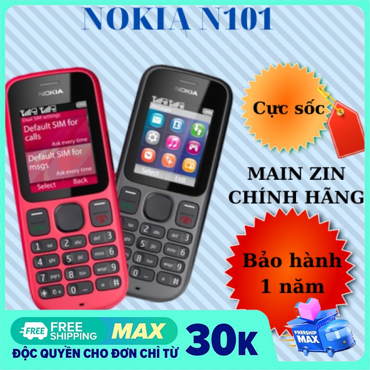 [Ưu đãi] Điện thoại Nokia N101 2 sim giá rẻ chính hãng-Bảo hành 1 năm
