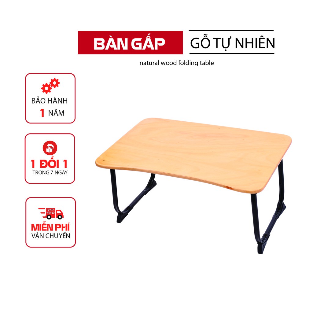 [BẢO HÀNH 1 NĂM] Bàn làm việc mini có thể gấp gọn bàn gấp gỗ thịt 100% tự nhiên tiện lợi thông minh FLATINOR