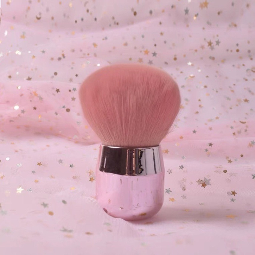 Chổi phủi bụi nail cán ngắn lông mềm hồng cao cấp, dụng cụ làm nail Jeliva Chính Hãng