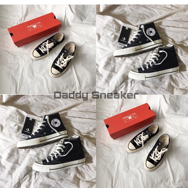 < VIDEO + ẢNH THẬT > GIÀY SNEAKER 1970 ĐEN CAO VÀ ĐEN THẤP