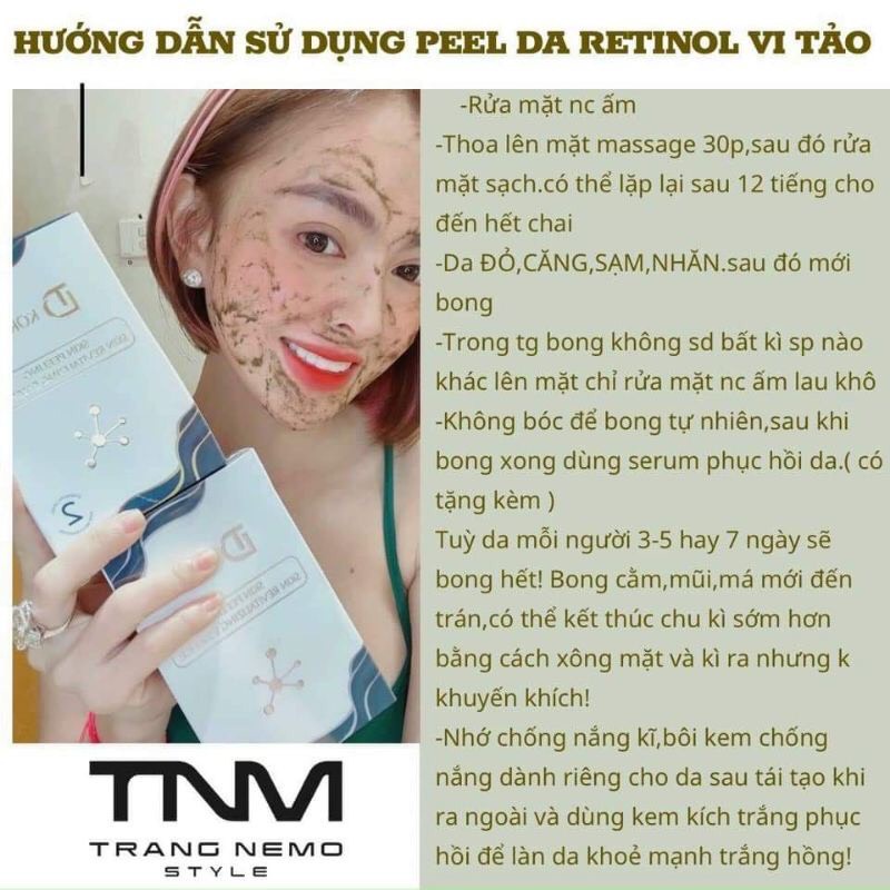 GIÁ TỐT Peel Da Retinol Trang Nemo Số 1 và Số 2