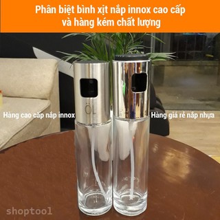 Bình xịt dầu ăn nắp inox
