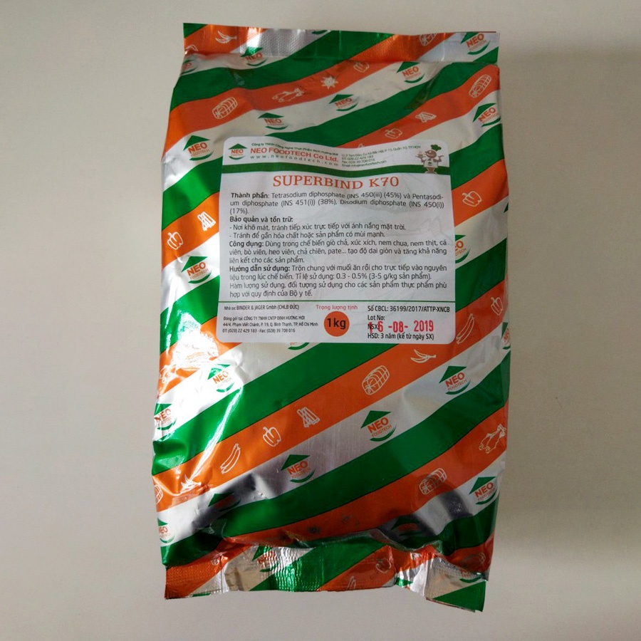 Phụ Gia Giòn Dai SUPERBIND K70 cho giò chả, thịt viên