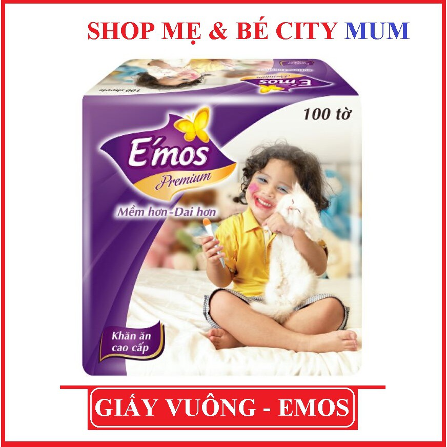 COMBO 5 GÓI GIẤY VUÔNG EMOS 100 TỜ