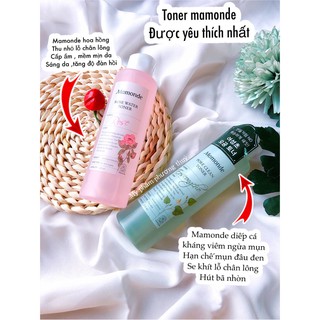 Nước Hoa Hồng Cấp Nước _Rau diếp cá_Ngừa Mụn Mamonde Aqua Peel Toner 250ml