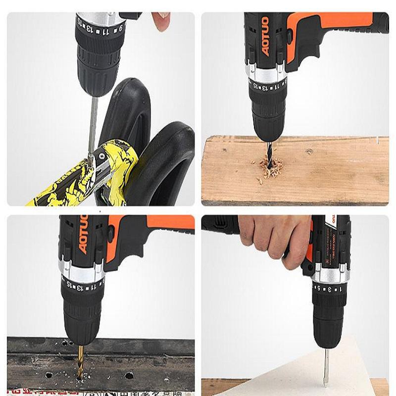 Máy khoan vặn vít không dây Aotuo 12V có đảo chiều