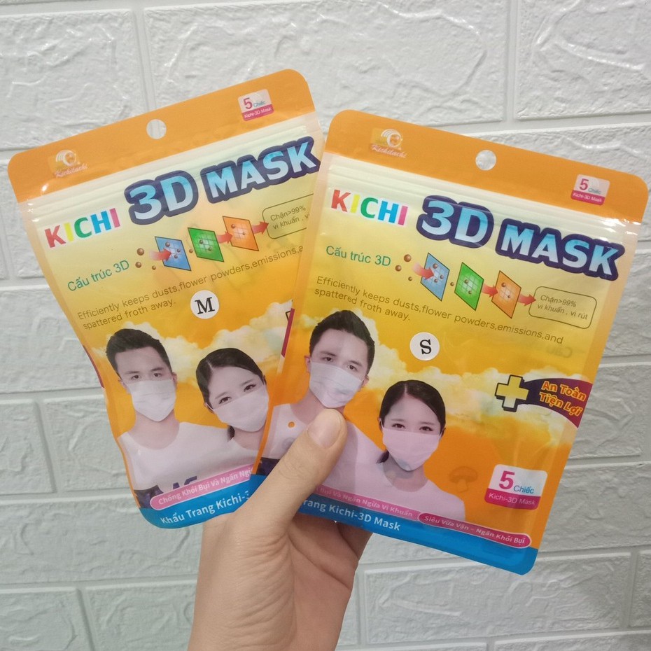 Khẩu trang Kichi 3D mask gói 5 chiếc