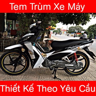 Tem Trùm Wave Trắng RSX Đen Nhám Real