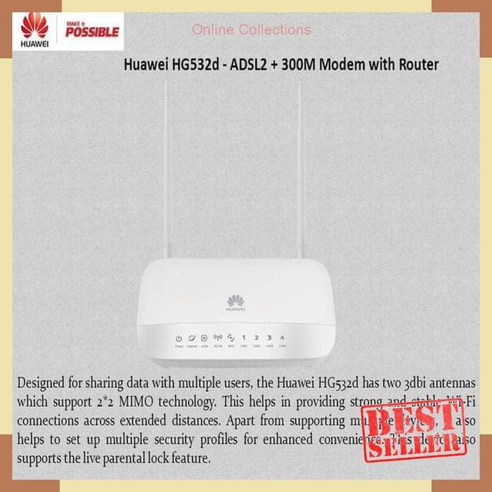 Bộ Phát Wifi Mifi Modem Home Router Huawei Hg532D Adsl2 + 300mbps