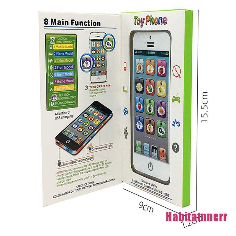 Hab❤Điện ThoạI Đồ Chơi MàN HìNh CảM ỨNg Có ĐèN LED Cho Bé