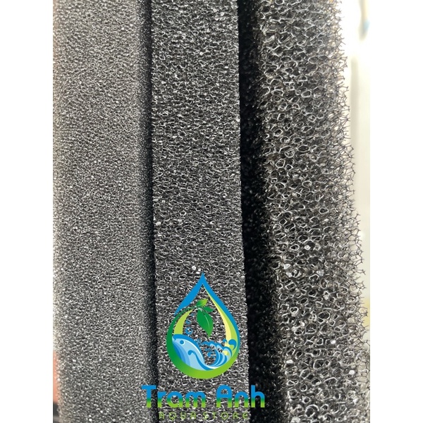 Bông Mút đen lọc nước bể cá kích thước 50 x 12cm ( Thô - Mịn - Siêu Mịn )