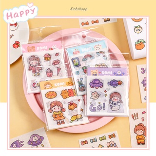 Set 12 Tấm Hình Dán Sticker Bé Gái
