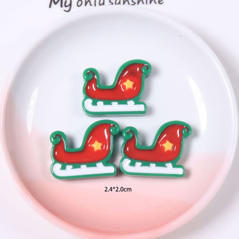 Set 10 Kẹp Tóc Nhựa Màu Sắc Tươi Sáng Phong Cách Giáng Sinh