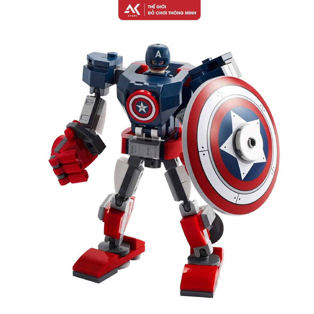 Mô Hình Lắp Ráp Nhân Vật Siêu Anh Hùng Lego Marvel Siêu Nhân Nhện Captain America Iron Man