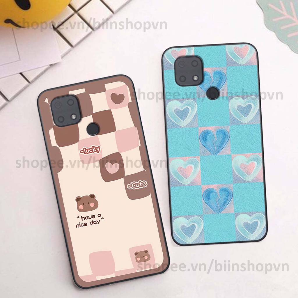 Ốp Xiaomi Redmi 10C caro trái tim nhiều màu sắc, đầy cá tính, khẳng định phong cách