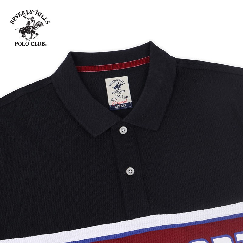 Beverly Hills Polo Club - Áo polo Ngắn tay Nam Regularfit Đen BK- BHPC PMRSS20TL099