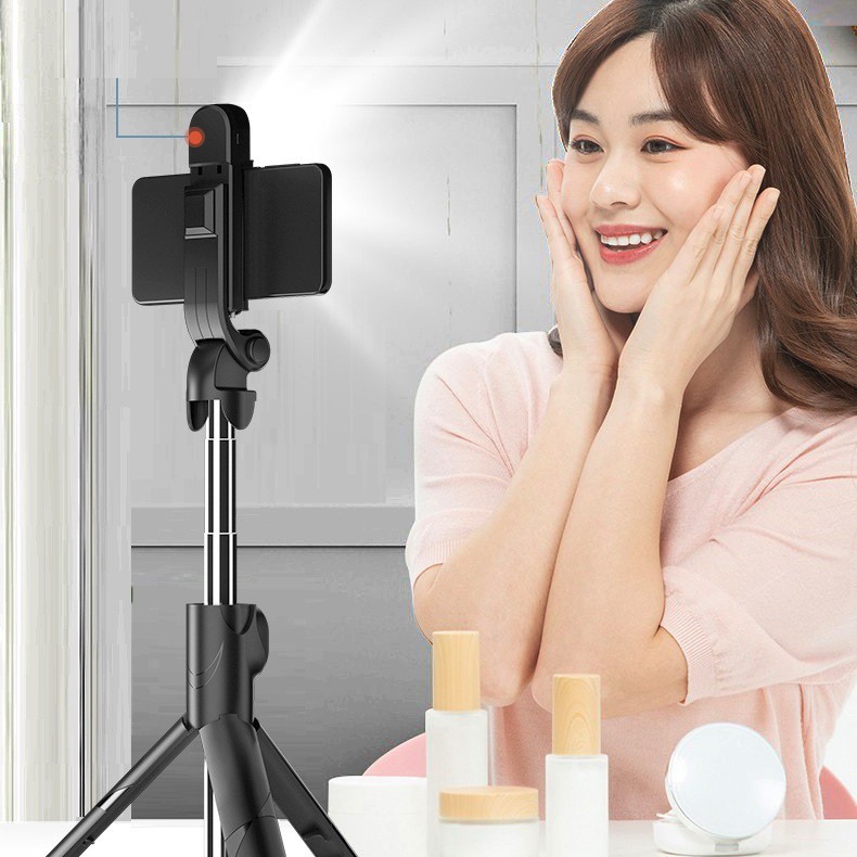 ✔️✔️ Gậy chụp ảnh tự sướng selfie đa năng XT02 Bluetooth có ĐÈN LED