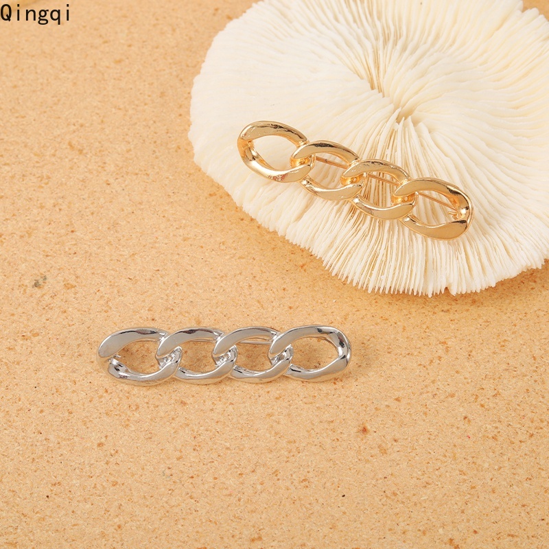 Ghim cài áo MISS ZOE dạng chuỗi xích màu vàng / bạc đơn giản thời trang cho nam và nữ